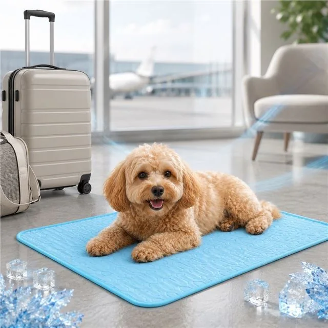Cooling mat for airport and travel use